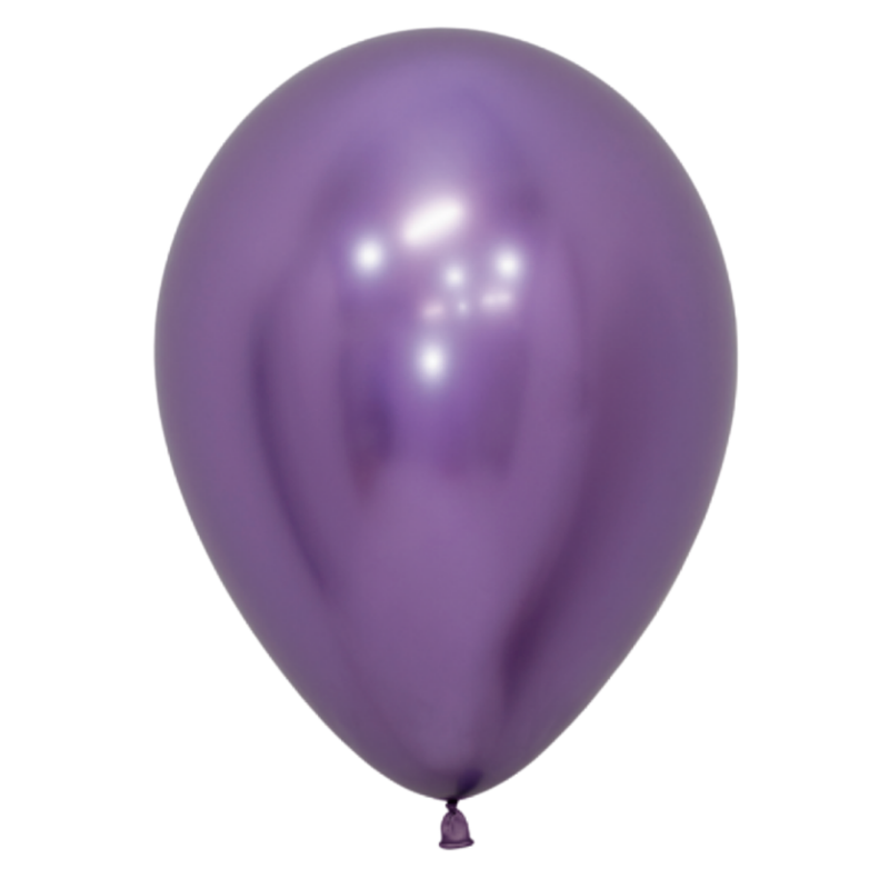 GLOBO No. 5 LILA LATEX CROMADO (50 UDS)