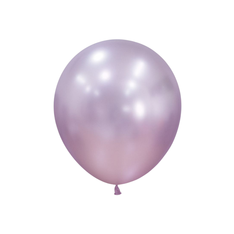 GLOBO No. 5 LILA LATEX CROMADO (50 UDS)