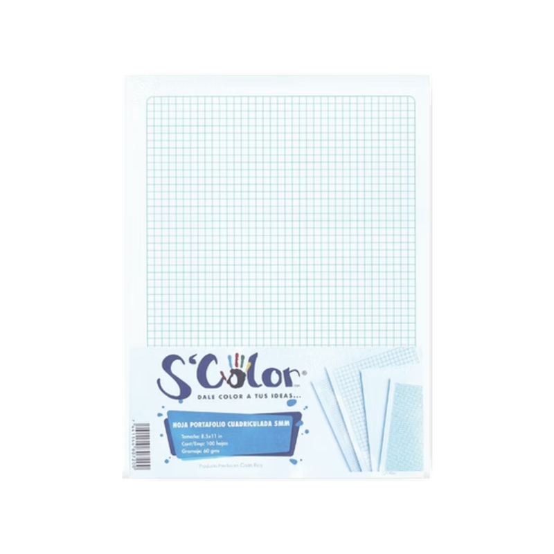 HOJA CUADRICULADA 7MM (PAQ 100)