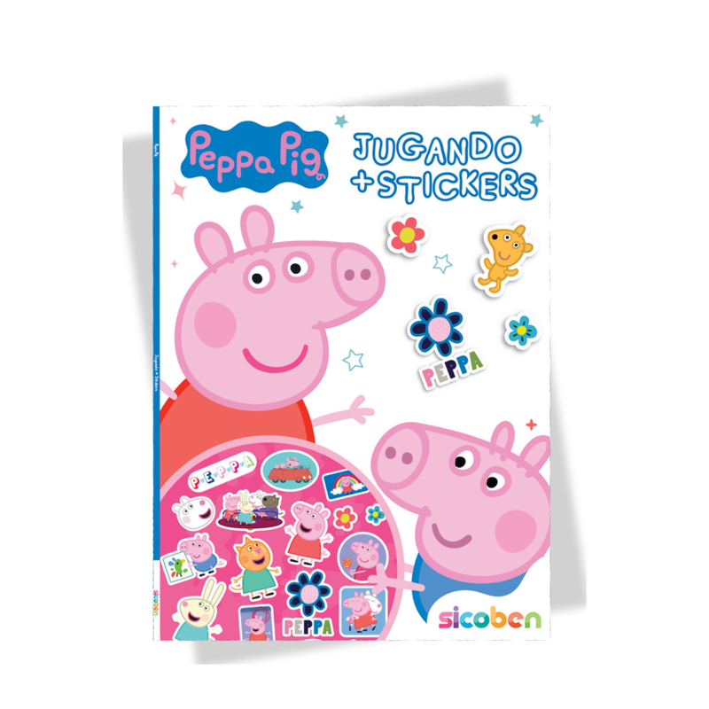 JUGANDO + STICKERS PEPPA PIG 27X20CM- 24 PAG + 1 STICKERS SICOBEN