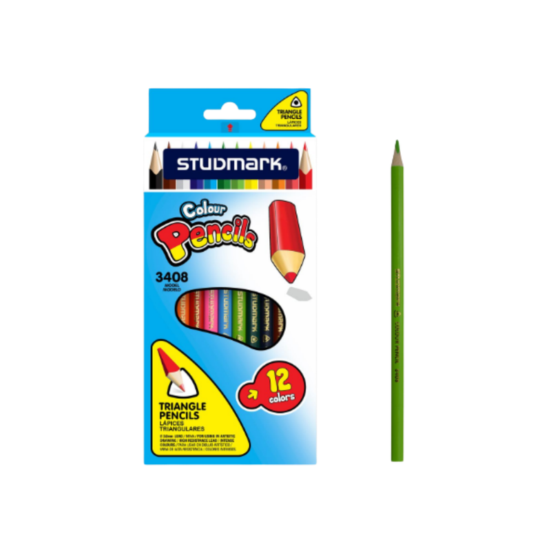 LAPICES DE COLOR 12 COLORES TRIANGULAR STUDMARK