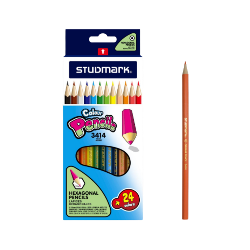 LAPICES DE COLOR HEXAGONAL 24 UDS STUDMARK