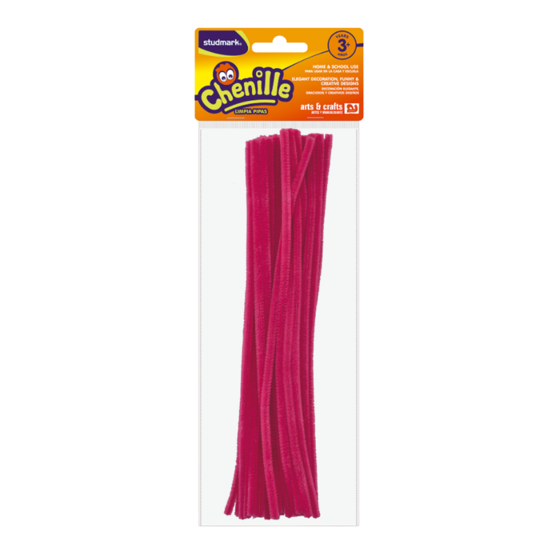LIMPIA PIPA 6MM (40 PZS) FUCSIA