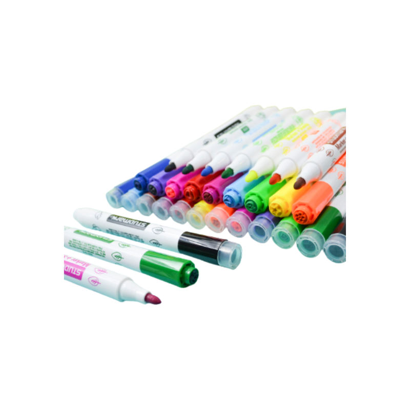 MARCADOR ARTISTICO BOLA-SELLO 12 COLORES STUDMARK