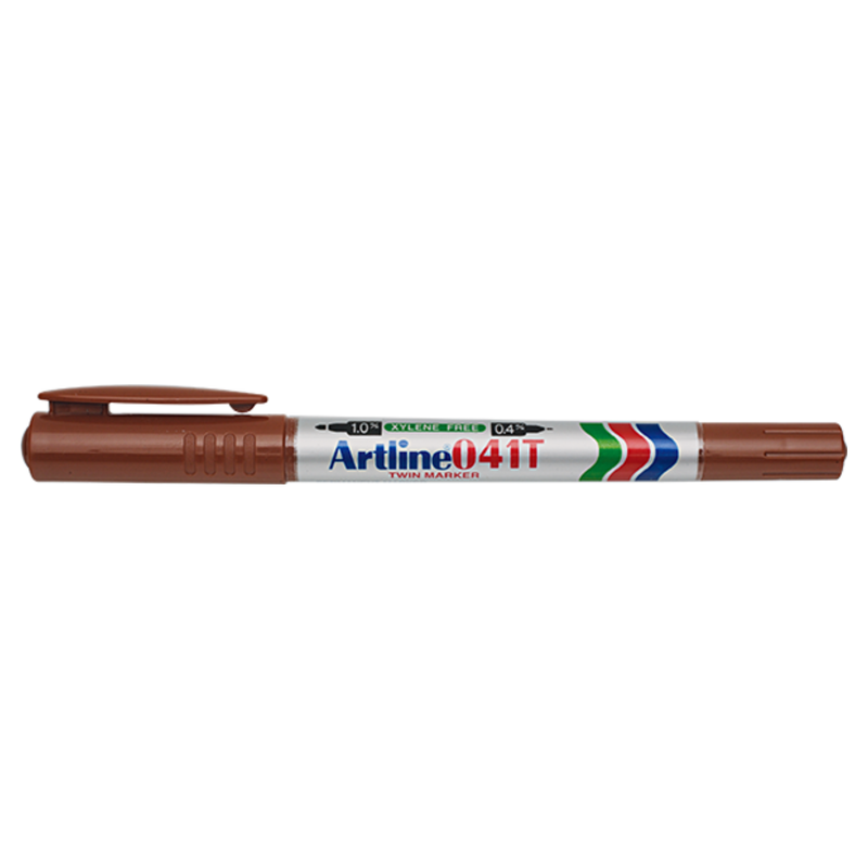 MARCADOR DES. ARTLINE 41 DOBLE PTA. 1-0.4mm CAFE
