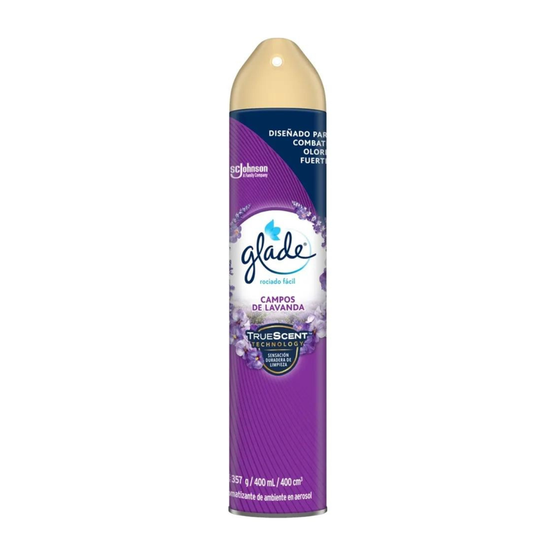 AROMATIZANTE GLADE AEROSOL CAMPOS LAVANDA 400ML UNIDAD
