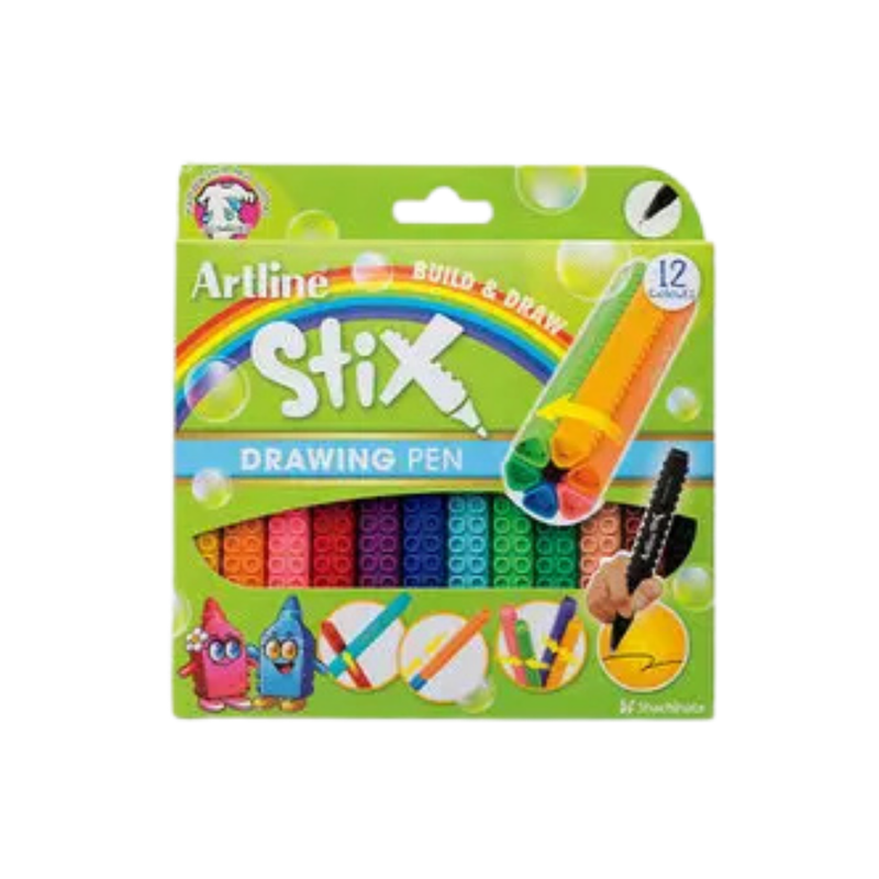 MARCADOR ESC. LEGO ART. STIX 1.2mm SET. 12 COL. LAVABLE