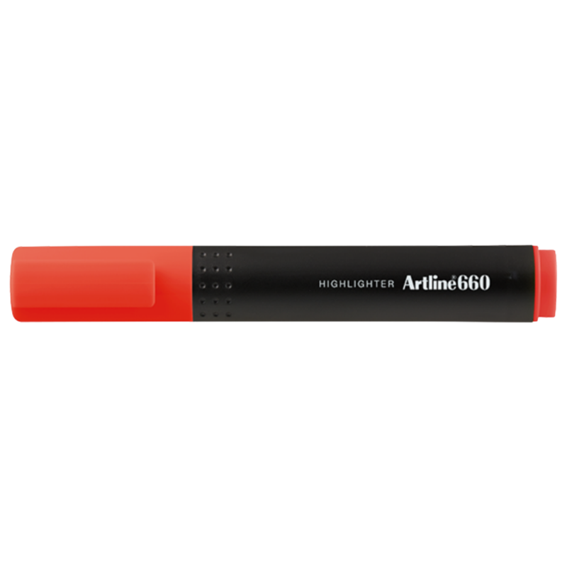 MARCADOR FOSFORESCENTE ARTLINE 660 ROJO (12)