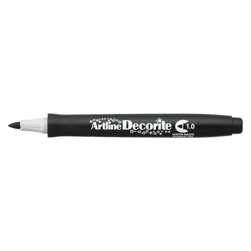 MARCADOR PTA. PINCEL DECORITE NEGRO ARTLINE (CJ 12)