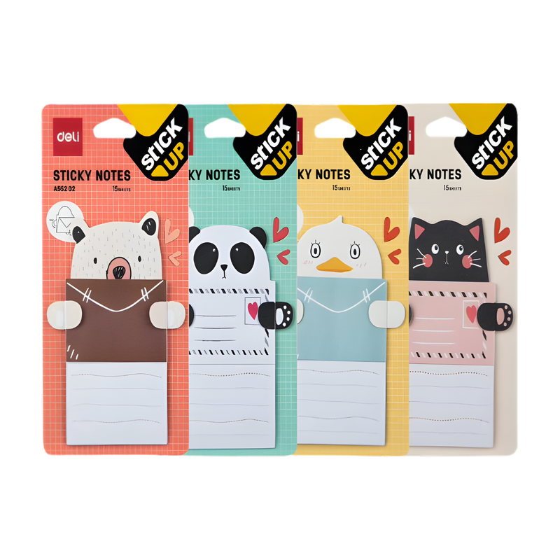 NOTAS ADHESIVAS ANIMALES 15H DELI