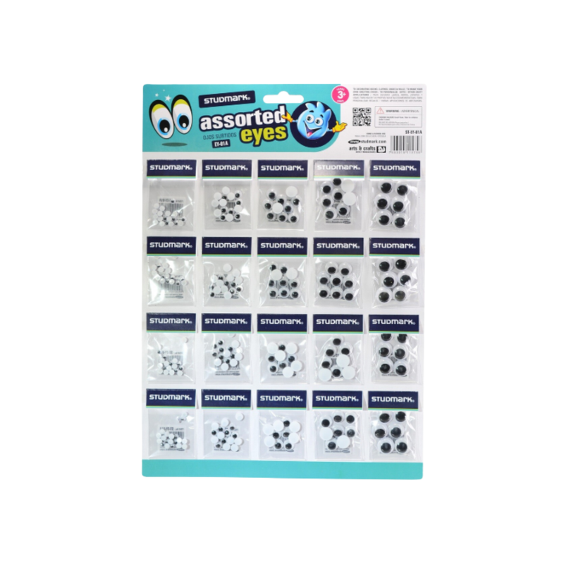 OJOS MOVILES NEGROS PEQ  20 UNIDS STUDMARK