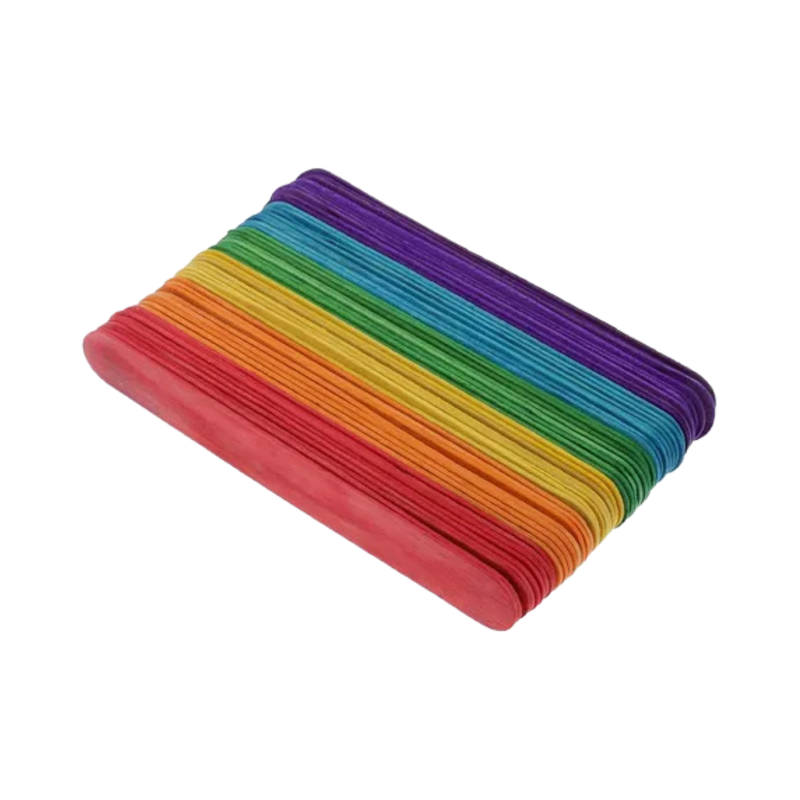 PALETA MADERA BUHO COLOR 100 UNIDADES