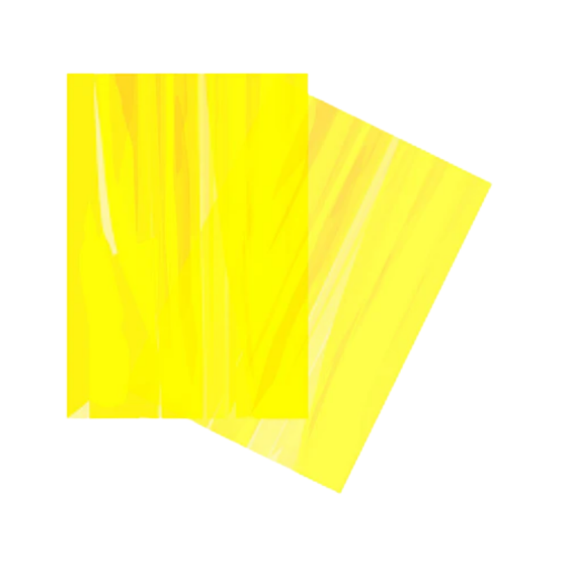 PAPEL CELOFAN PLIEGO AMARILLO 22 GRM 90X100 CM (PAQUETE 25)