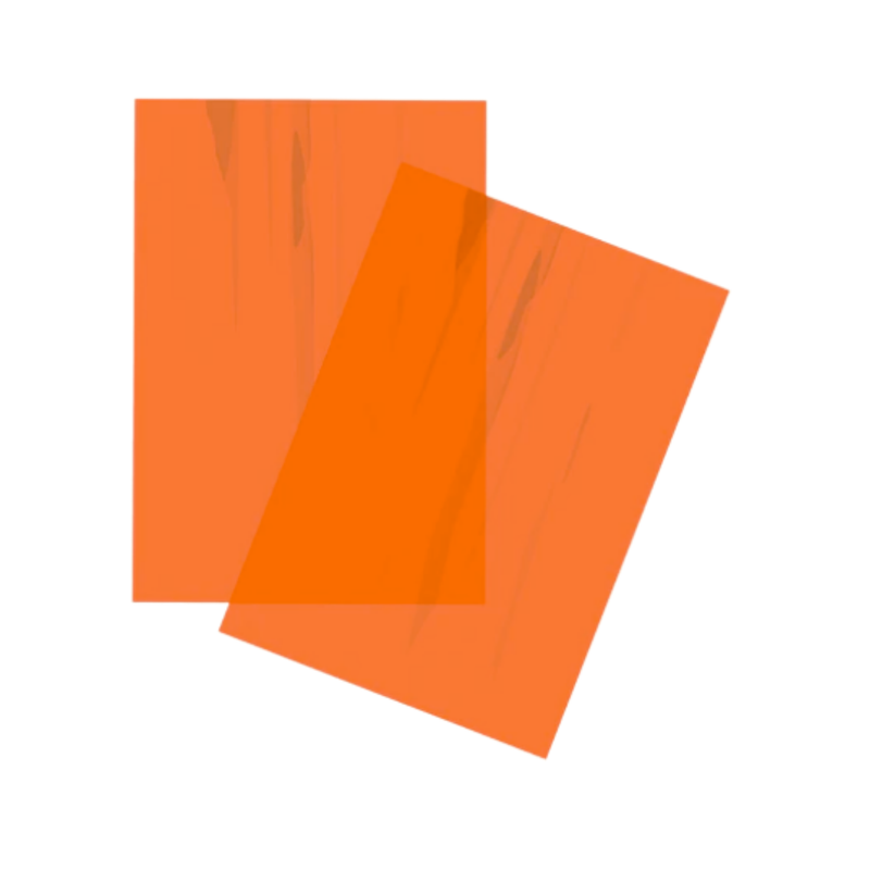 PAPEL CELOFAN PLIEGO NARANJA 22 GRM 90X100 CM (PAQUETE 25)