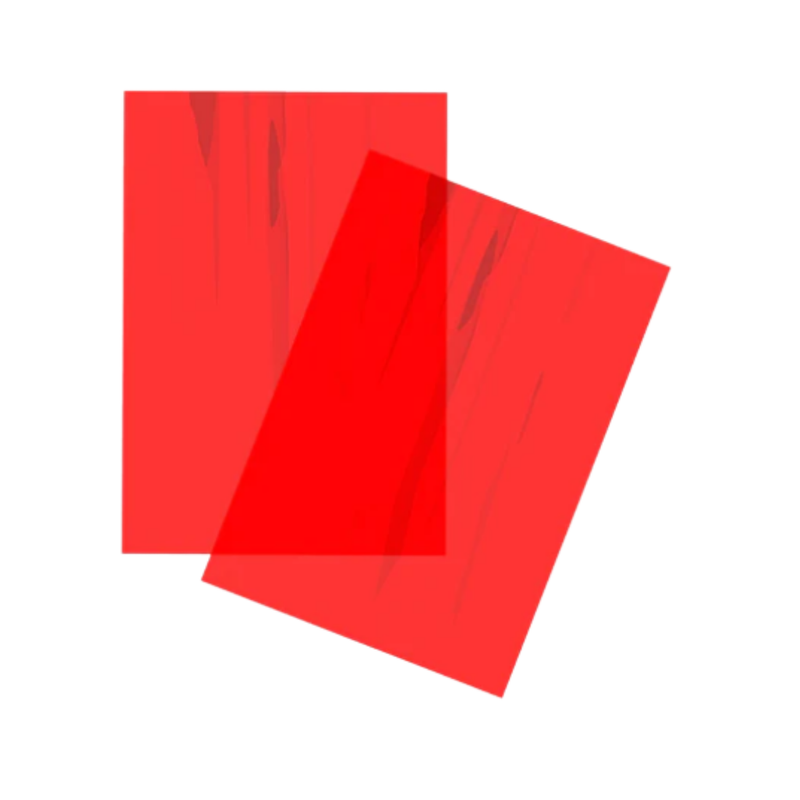 PAPEL CELOFAN ROJO 22 GRM 90X100 CM (PAQUETE 25)