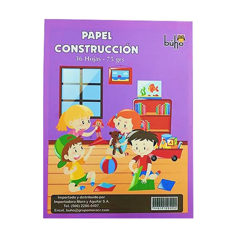 PAPEL CONSTRUCCION BUHO BLOCK (36 HOJAS)