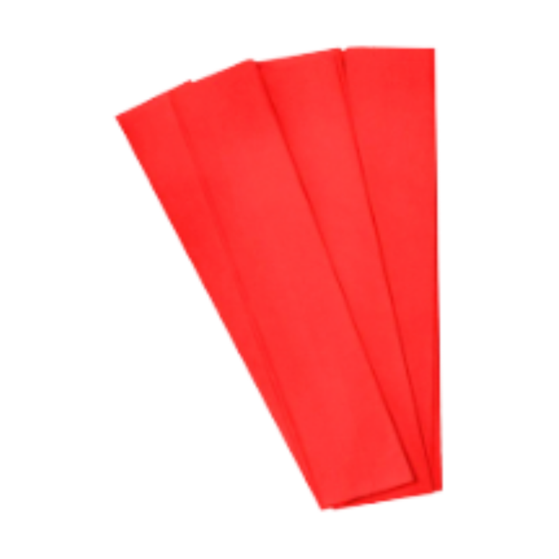 PAPEL CREPE ROJO 50CM X 2M (PAQ 10)