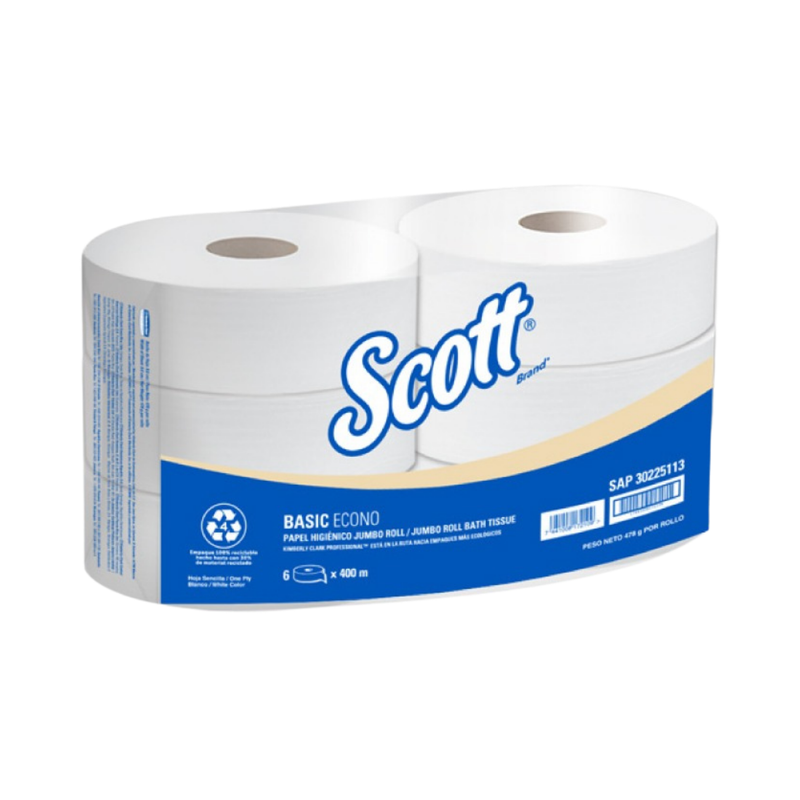 PAPEL HIGIENICO SCOTT KC JR BASIC 400MT #30225113 UNIDAD