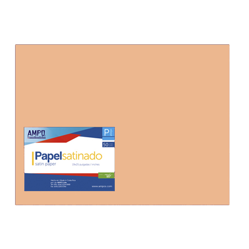 PAPEL SATINADO DURAZNO (PAQ 50)