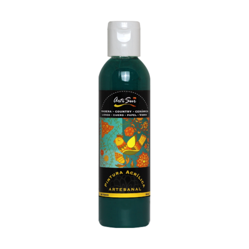 PINTURA ARTESANAL VERDE 120 ML ARTISUR