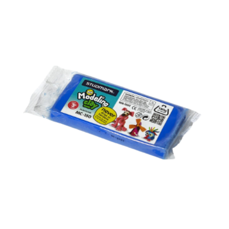 PLASTILINA BARRA 150G AZUL STUDMARK