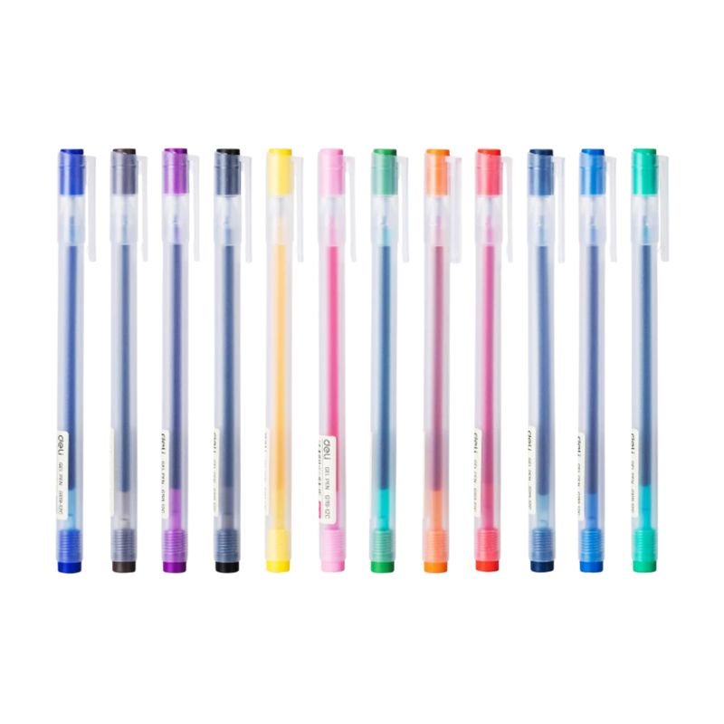 PLUMA EN GEL BLISTER 12 COL. 0.5 DELI