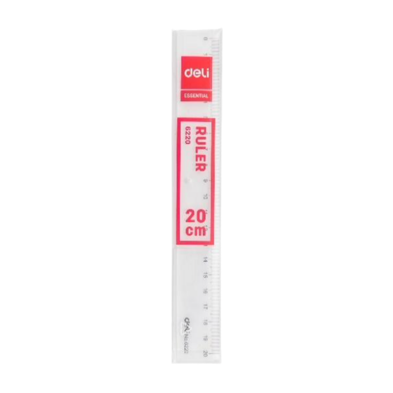 REGLA PLASTICA 20CM DELI