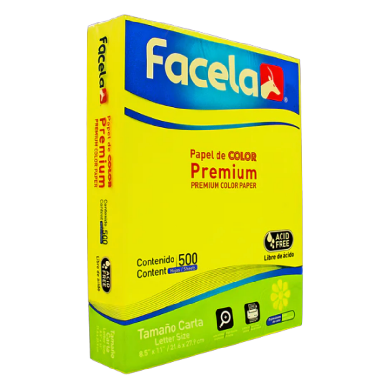 RESMA PAPEL BOND AMARILLO CLARO T/CARTA