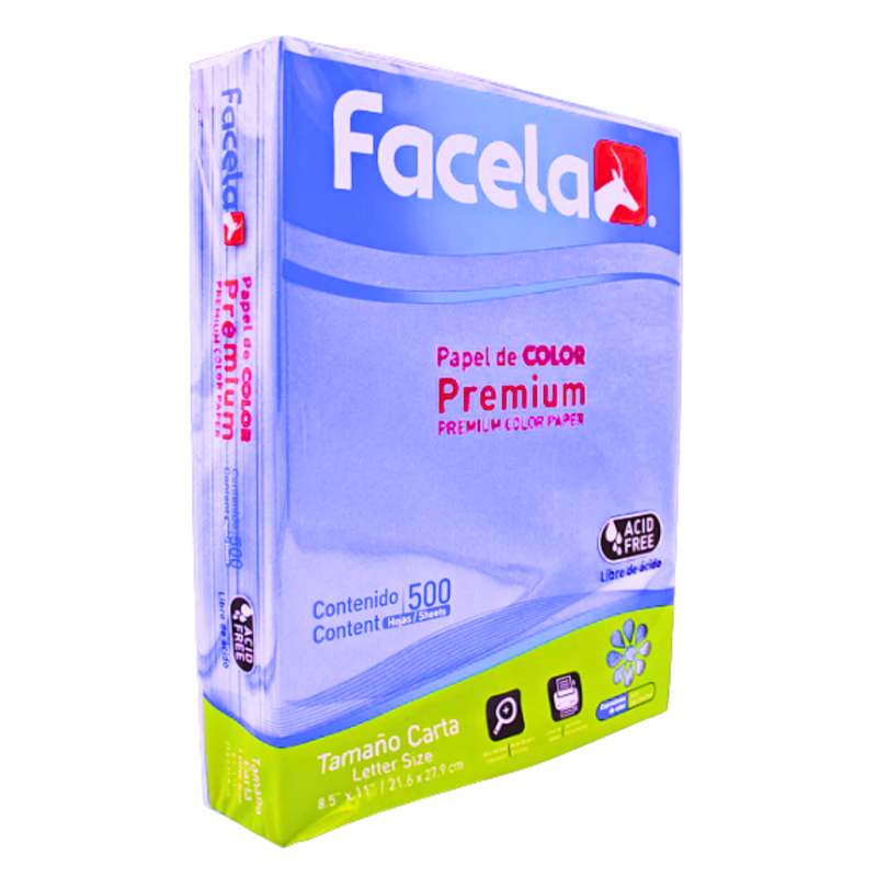 RESMA PAPEL BOND COLOR MORADO LILA T/CARTA