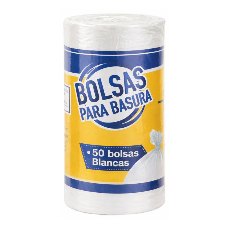 ROLLO BOLSAS BASURA BLANCAS JARDÍN (96.5X130CM) LW 25UDS