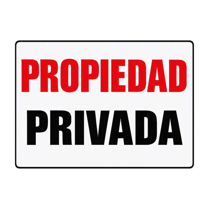 ROTULO PROPIEDAD PRIVADA 20X30 CM