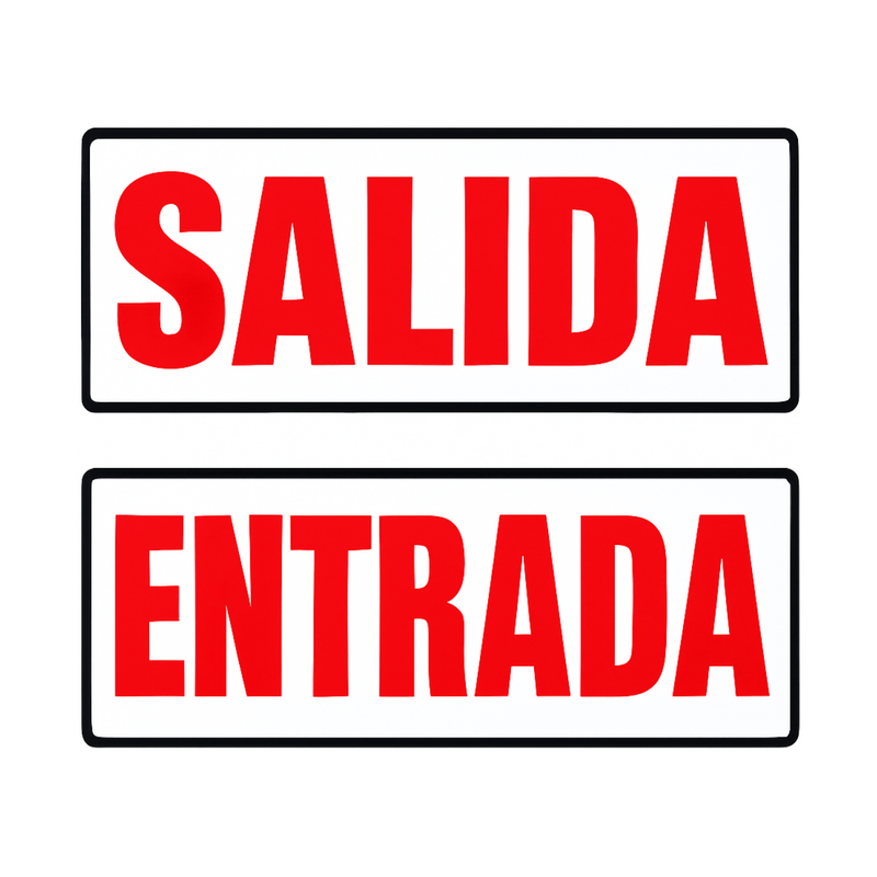 ROTULO SALIDA / ENTRADA 20X30 CM