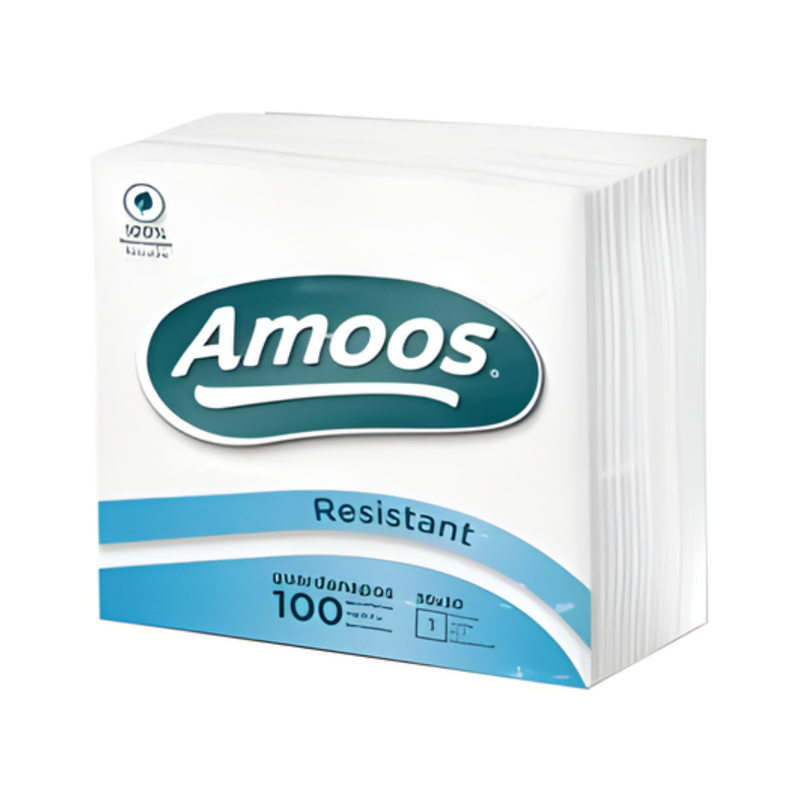 SERVILLETA CUADRADA AMOOS 30X30 P100- (PAQ 60) T621012