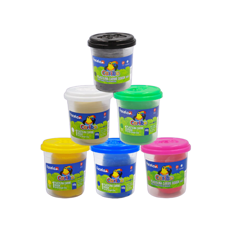 SET 4 PLASTILINA DOUGH 140G FACELA