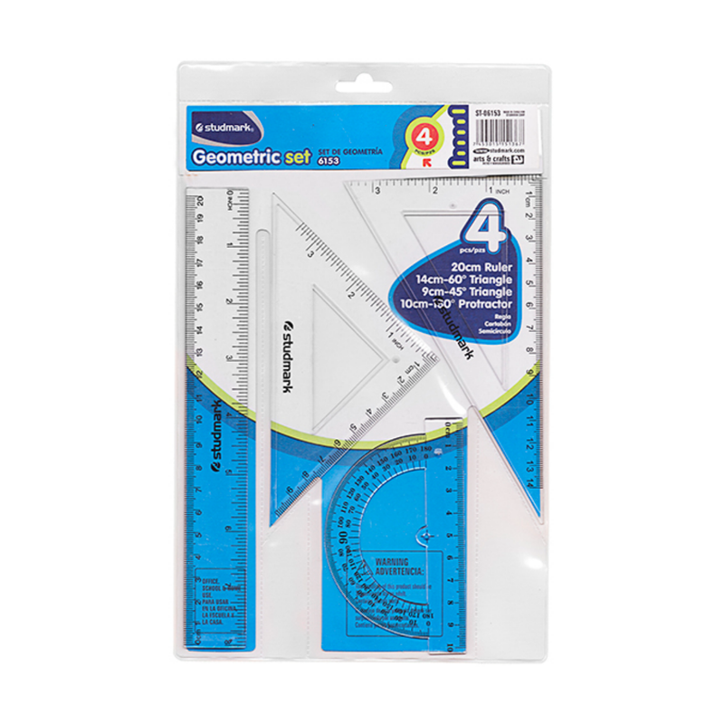 SET DE GEOMETRIA 20 CM 4PZS STUDMARK