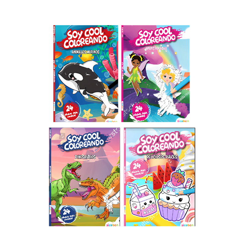 SOY COOL COLOREANDO 4 TITULOS LIBRO P/COLOREAR SICOBEN