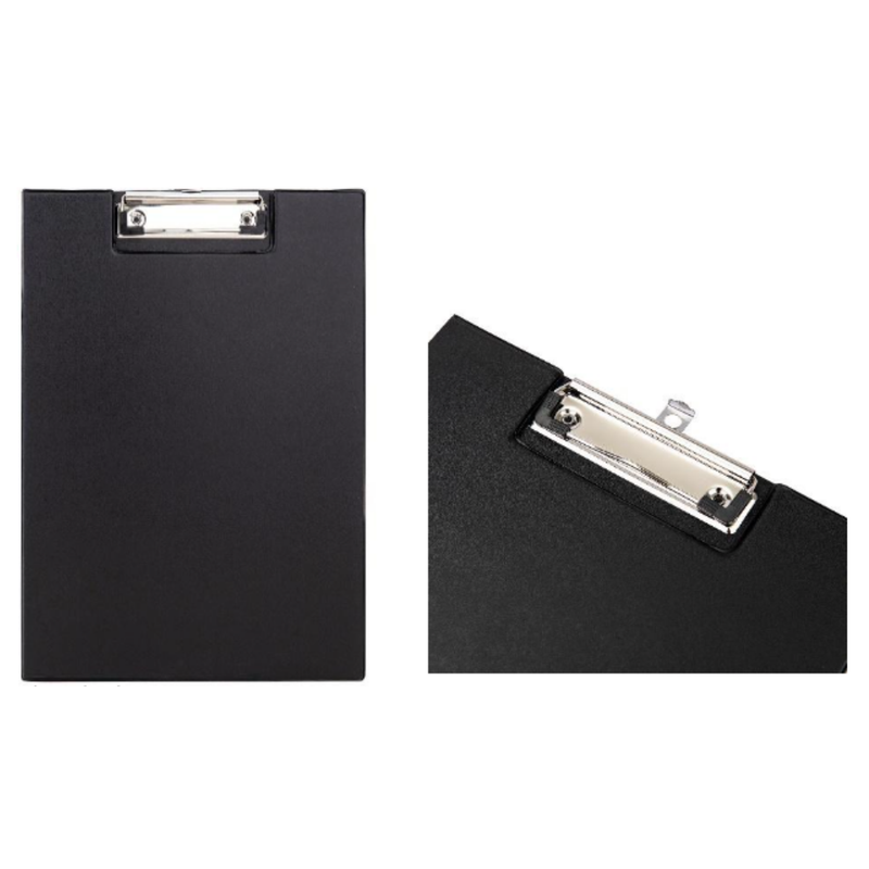 TABLA TIPO CARPETA NEGRA CON PRENSA DELI