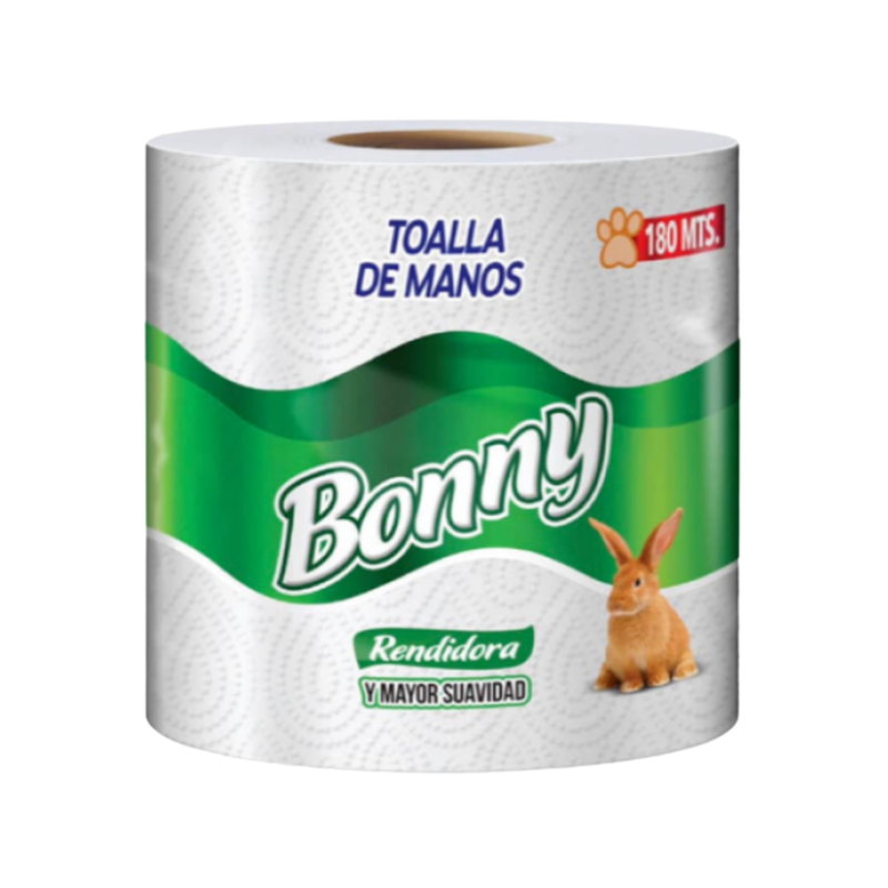 TOALLA PARA MANOS BONNY 240M INSTITUCIONAL UNIDAD