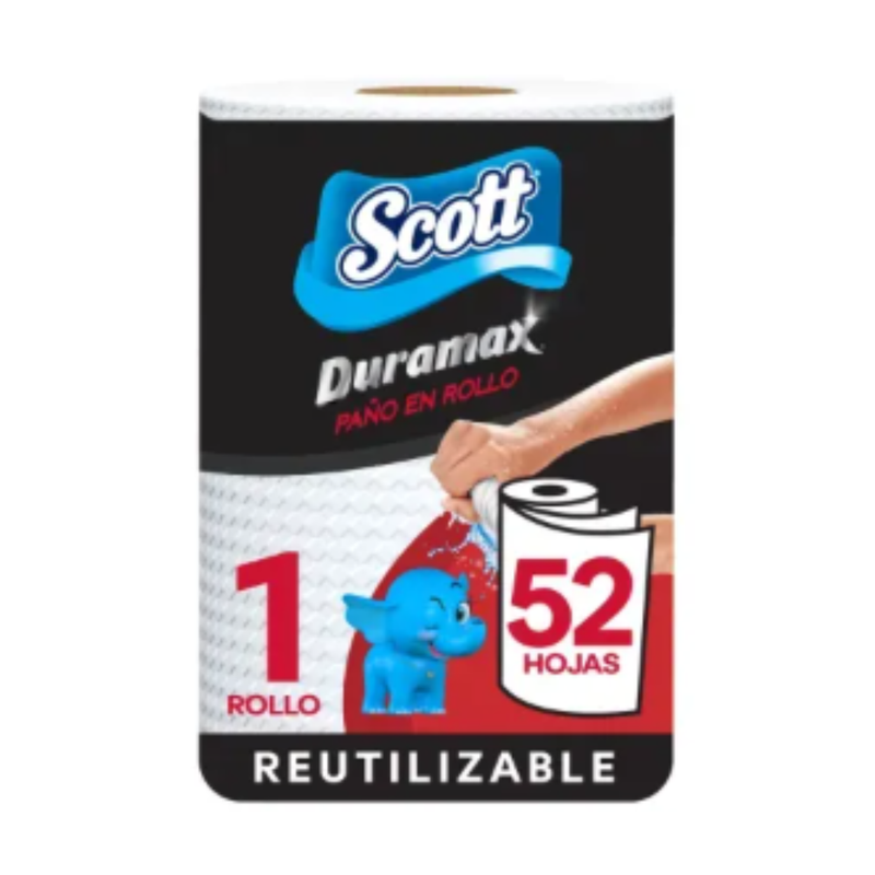 TOALLA ROLLO SCOTT DURAMAX REUTILIZABLE 52 H UNIDAD (PAQ 2)
