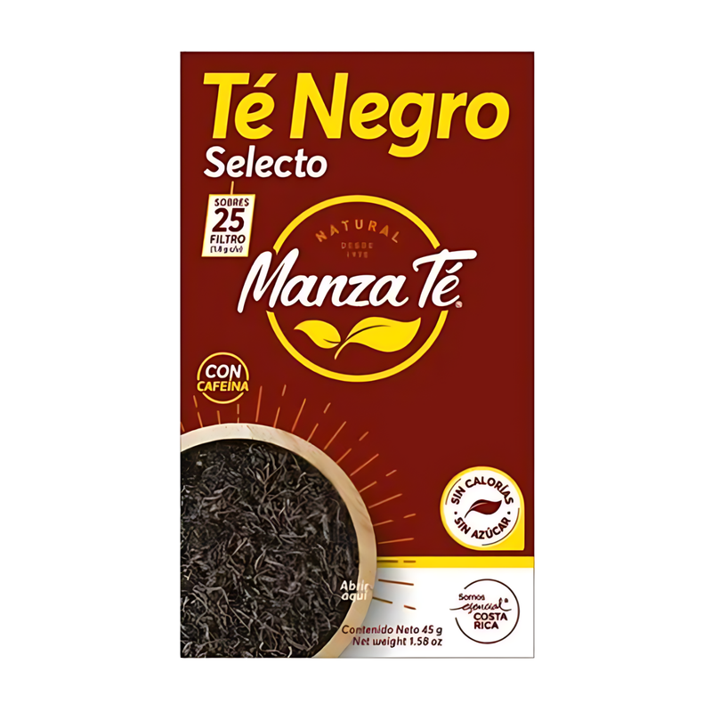 TÉ NEGRO MANZATE BOLSA (PAQ 25)