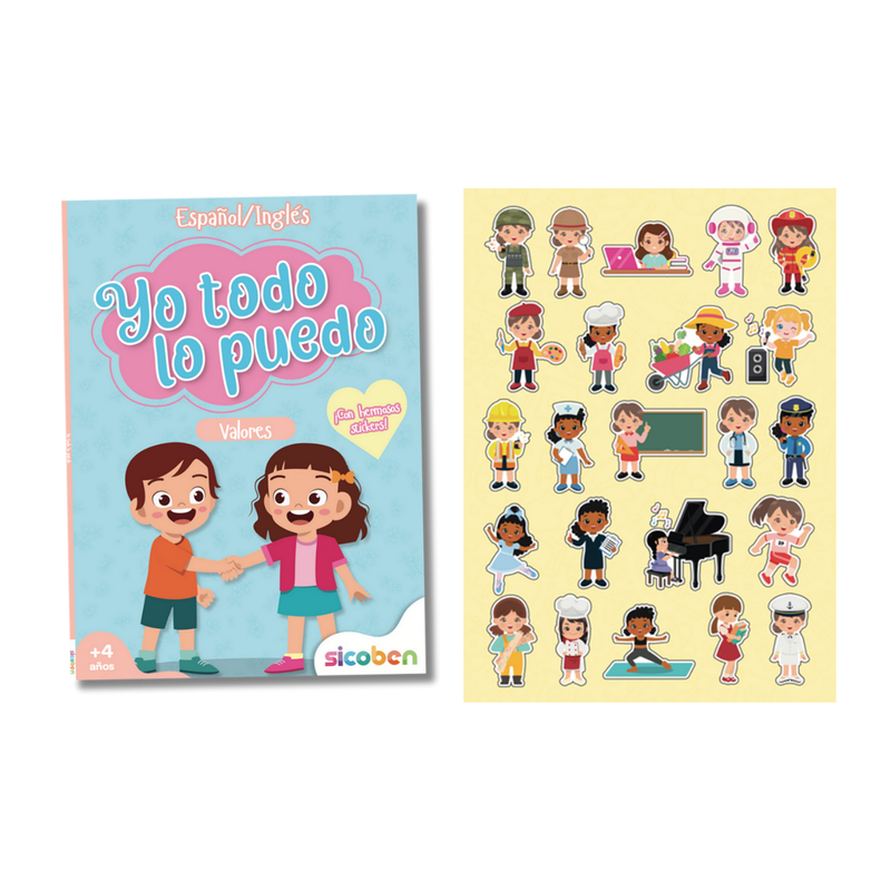 YO TODO LO PUEDO - LIBRO DE COLOREAR Y ACTIVIDADES, TAPA BLANDA, BLANCO Y NEGRO, 48 PAG + 1 STICKERS, FORMATO 27 X 20 CM.SICOBEN