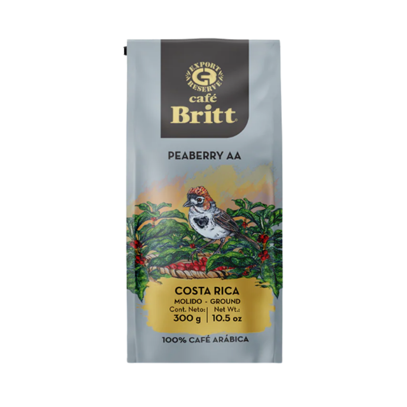 CAFE BRITT PEABERRY MOLIDO 300G