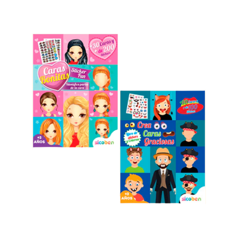 COLECCIÓN 2 TITULOS CREA CARITAS GRACIOSAS/BONITAS SICOBEN