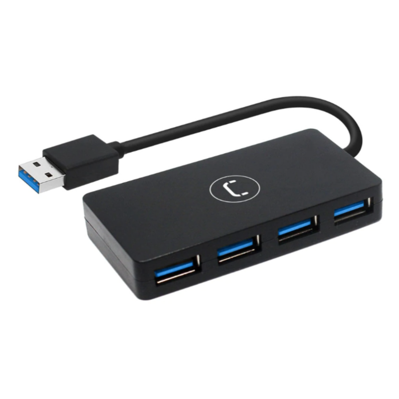 HUB UNNO TEKNO 4 PUERTOS USB 3.0 - HB1011BK