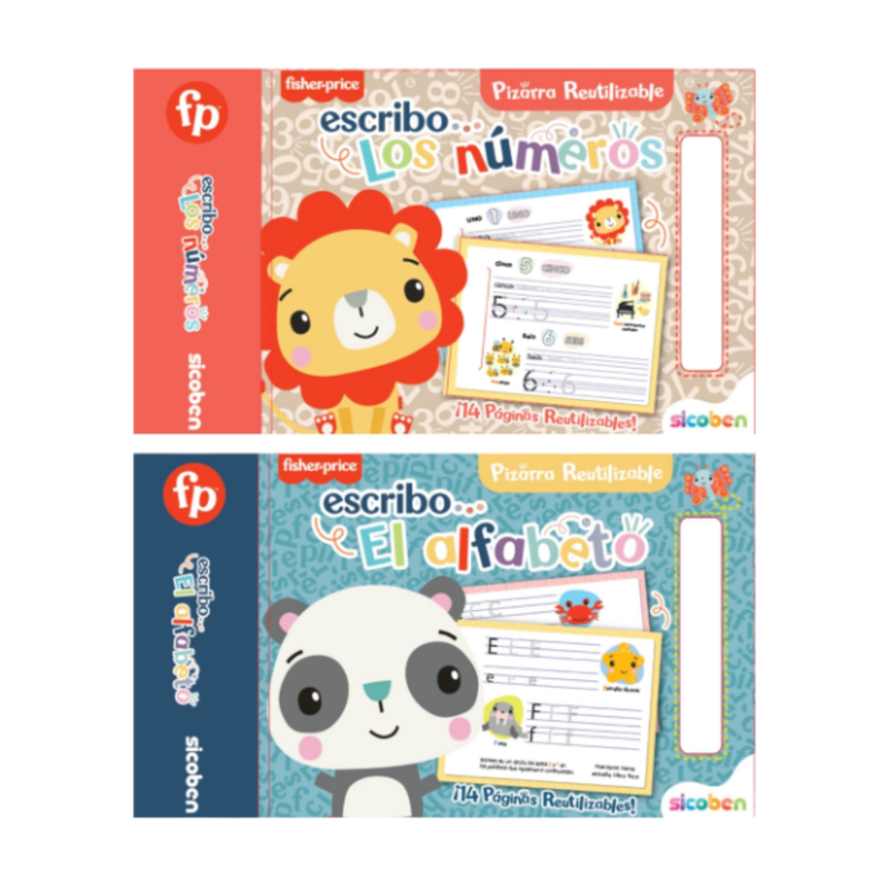 PIZARRA DE APRENDIZAJE FISHER PRICE/MARCADOR CON AGARRE ESPECIAL SICOBEN