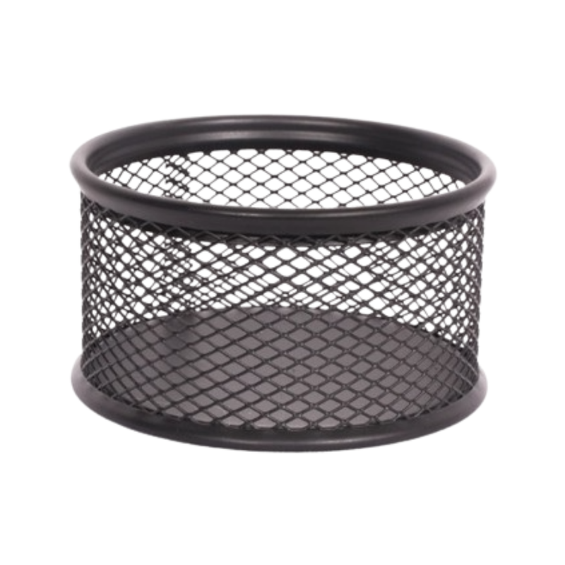 PORTA CLIPS DE MALLA METÁLICA 9X9X4 CM