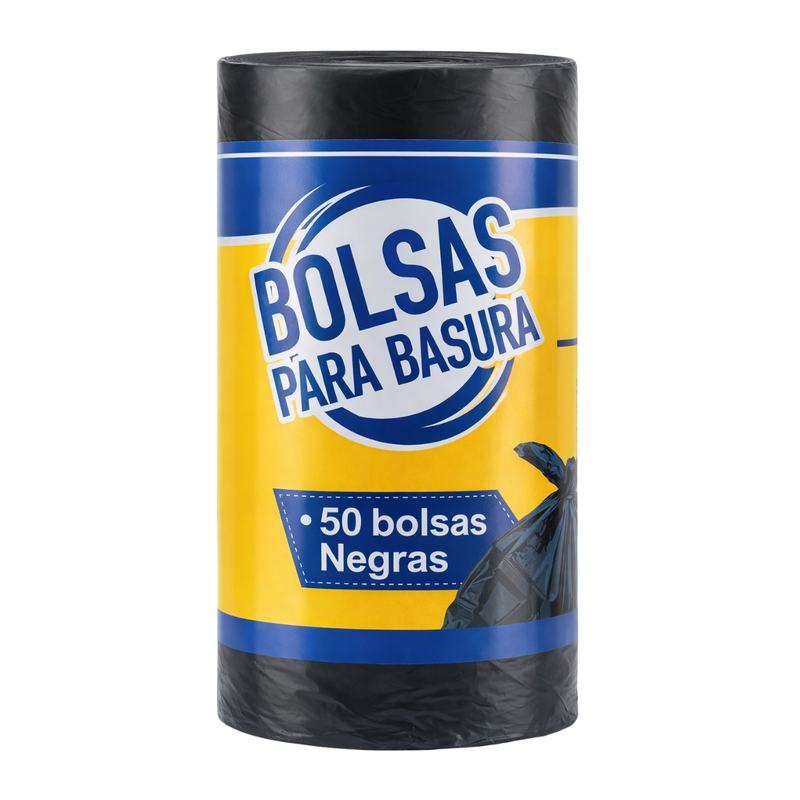 ROLLO BOLSAS BASURA NEGRAS JARDÍN (96.5X130CM) LW 25UDS
