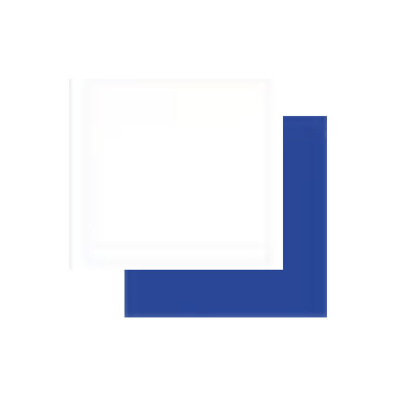 CARTULINA BICOLOR AZUL REY/BLANCO 19X25 20UDS