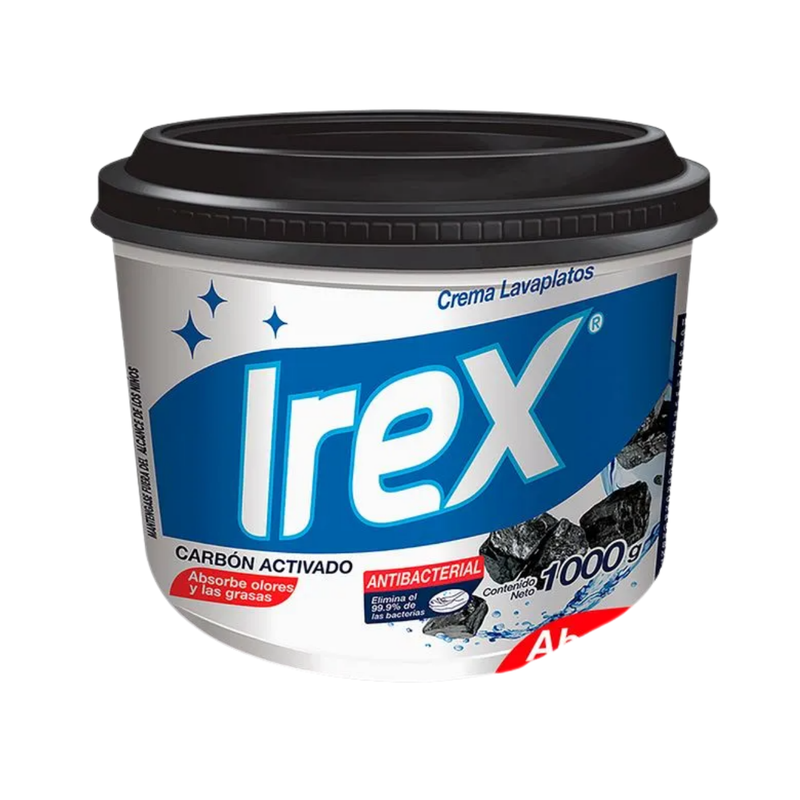 CREMA LAVAPLATOS IREX CARBON ACTIVADO 1 KG