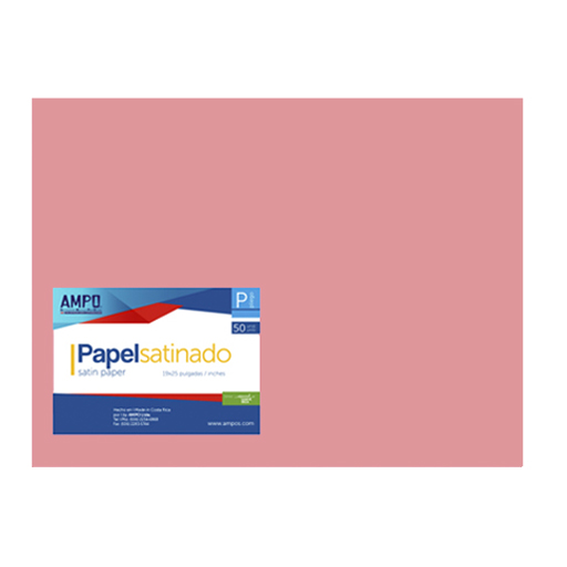 PAPEL SATINADO ROSADO OSC (PAQ 50)